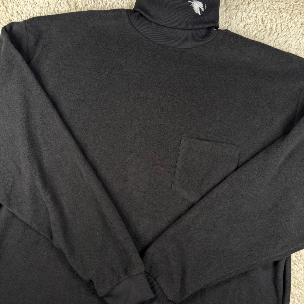 Mack's Prairie Wings Mens Fleece Turtleneck XL Black Pocket Logo Hunting Gear